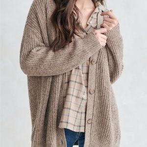 $50 OFF SALE Jenni Kayne Cashmere Cocoon Cardigan in Taupe